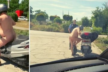 Naked Moped Motorcycle Rider